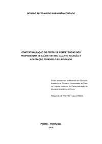 COMPETÊNCIAS NECESSÁRIAS AOS PROFISSIONAIS DE SAÚDE