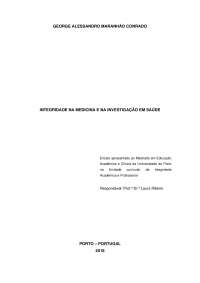 INTEGRIDADE ACADÉMICA E CIENTÍFICA