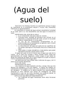 propiedades del agua del suelo