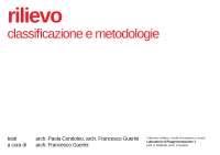 rilievo classificazione e metodologie