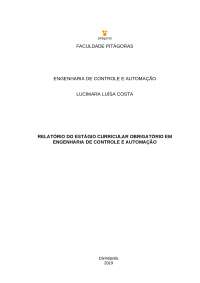 relatório de estágio engenharia de controle e automação