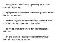 Short Term Water Demand Forecasting using Artificial Neural Network