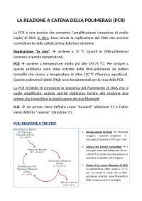 La PCR: metodologie e tecniche