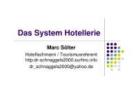 Das System Hotellerie