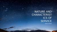 Characteristics of Services: Intangibility, Simultaneity, Variability, and Inseparability