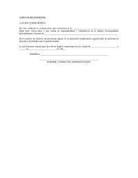 Carta de recomendacion