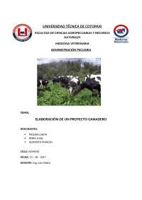 Elaboración proyecto ganadero