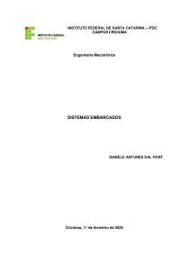 Sistemas embarcados - aplicação