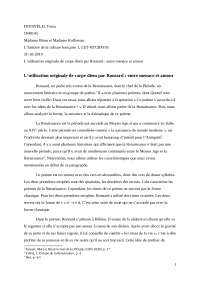 Analyse Ronsard Quand vous serez bien vieille