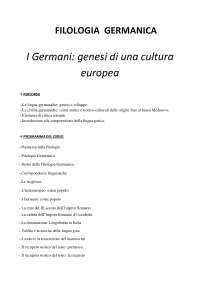 Filologia Germanica: I Germani, genesi di una cultura europea