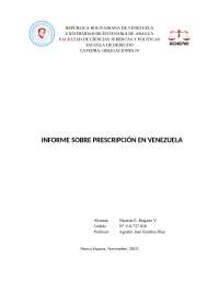 Informe de Prescripción en Venezuela