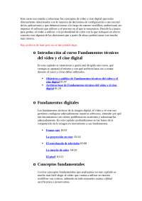 Fundamentos Técnicos de Vídeo y Cine Digital: Configuración y Uso de Aplicaciones