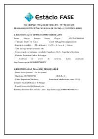 projeto iniciação cientifica