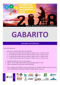 Gabarito 3 da Olimpíada de Robótica