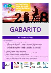 Gabarito 4 da Olimpíada de Robótica