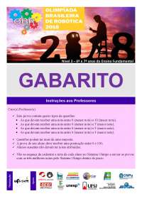 Gabarito 2 da Olimpíada de Robótica