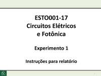 Instruções para Escrita de Relatórios em Circuitos Elétricos e Fotônica: Experimento 1