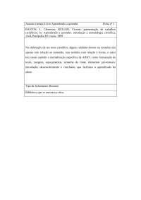 Fichamento de Resumo - Aprendendo a Aprender