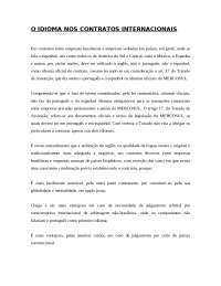 Idioma em contratos internacionais