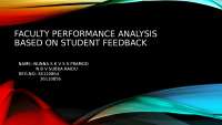 faculty performance analysis based  on student feedback