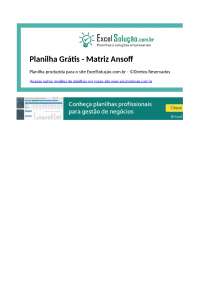 Planilha Matriz Ansoff