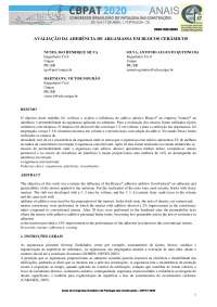 AVALIAÇÃO DA ADERÊNCIA DA ARGAMASSA DE REVESTIMENTO EM BLOCOS CERÂMICOS