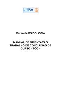 MANUAL DE ORIENTAÇÃO TRABALHO DE CONCLUSÃO DE CURSO