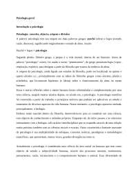Psicologia geral -introdução