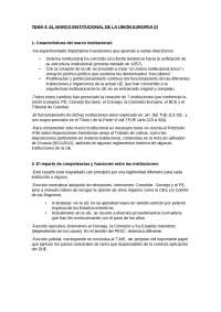 RESUMEN TEMA 4 INSTITUCIONES DE LA UE - Docsity