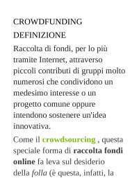 Crowdfunding: Definizione e Funzionamento