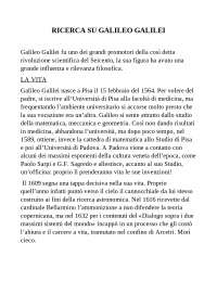 Ricerca Galileo Galilei Docsity