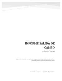 informe de visita de campo sobre la cienaga de mallorquin colombia