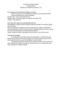 Resumo de curso de vendas