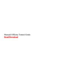 Manuali Gratis per Officine di Trattori e Macchine Agricole