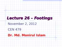 Lecture note on Footing Design