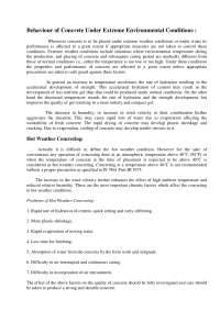 Behaviour of Concrete Under Extreme Weather Condtions