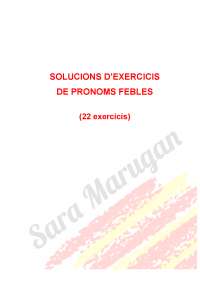 Exercicis de pronoms febles