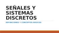 Introduccion a las señales y sistemas en tiempo discreto
