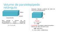 Volume de sólidos geométricos - Docsity