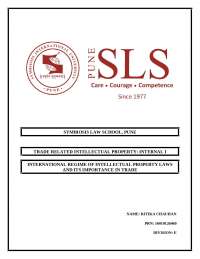 Trade related intellectual property rightsd
