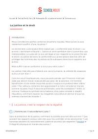 La justice et le droit en Philosophie - Docsity