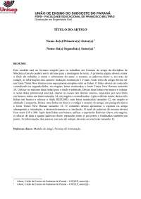 Modelo de Artigo nas Normas da ABNT - Docsity