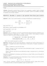 Prova de Admissão do Mestrado em estatistica UFRGS