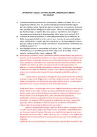 Fichamento HANNERZ, Ulf - explorando a cidade. Cap1