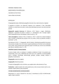 Biogeografia e Geomorfologia