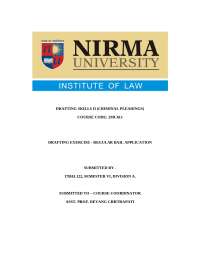 Format of Bail Application