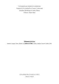 Fichamento do Livro A Análise do Filme