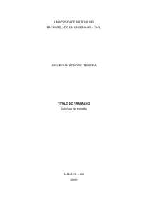 Trabalho nas normas ABNT | Trabalhos Metodologia - Docsity