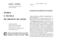 TEORIA E TÉCNICA DO PROJETO DO NAVIO