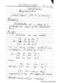 Elementary Mathematics Assignment - Docsity